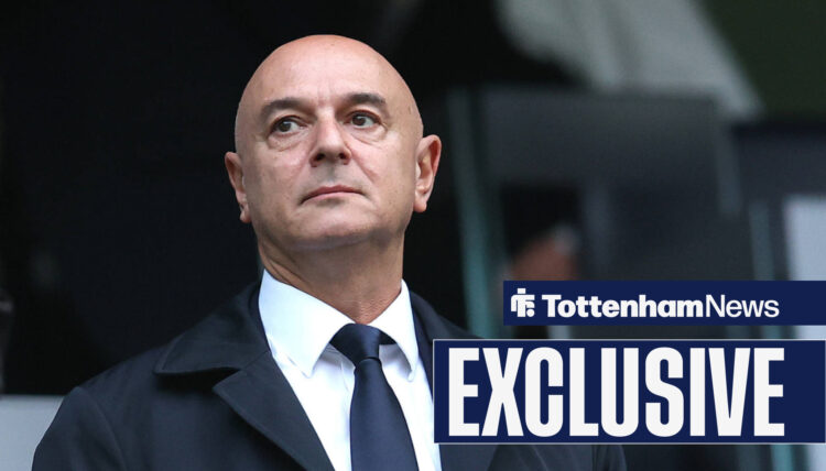 Tottenham chairman Daniel Levy looking stern in the stadium stands