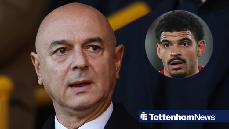 Daniel Levy looking annoyed at Morgan Gibbs-White