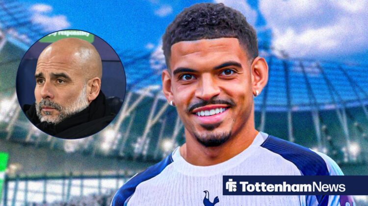Morgan Gibbs-White alongside Pep Guardiola
