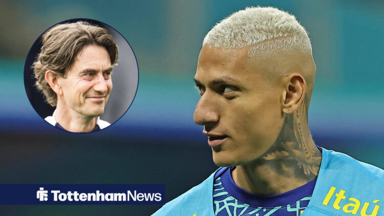 Thomas Frank and Richarlison smiling