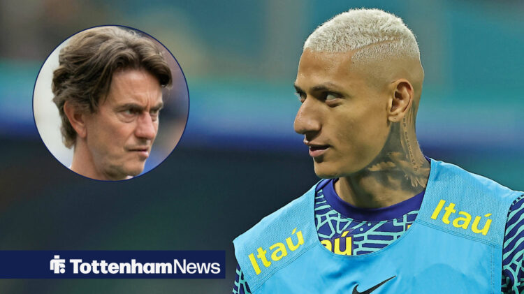 Thomas Frank looking displeased with Richarlison