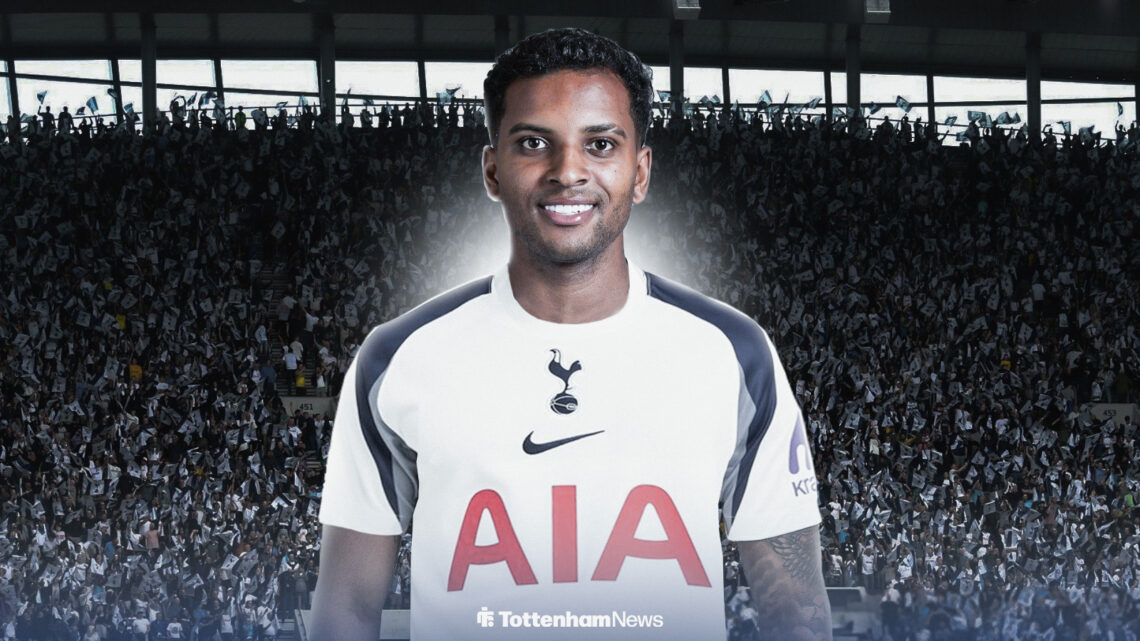 Rodrygo in new Tottenham kit