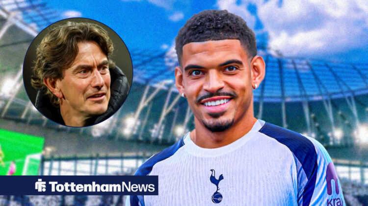 Tottenham manager Thomas Frank and Nottingham Forest midfielder Morgan Gibbs-White