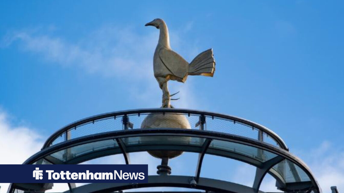 Tottenham's symbol, a cockerel, on top of the Tottenham Hotspur Stadium