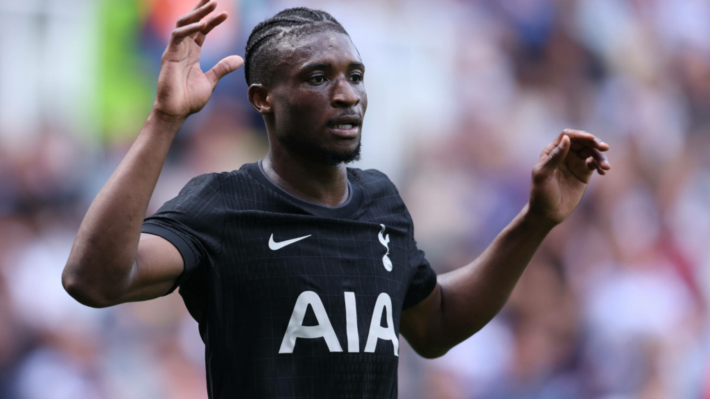 Tottenham winger Mohammed Kudus in action.