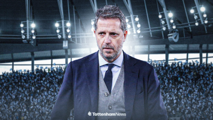 Fabio Paratici is set to re-join Tottenham. This is a picture of him in front of fans at Tottenham Hotspur Stadium.