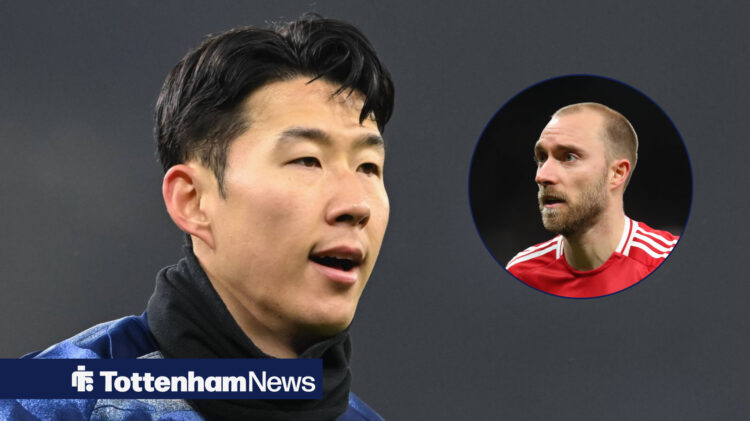 Christian Eriksen and Son Heung-min at Spurs and Manchester United
