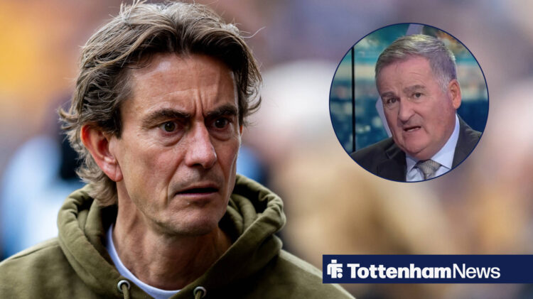 Thomas Frank looking angry with Richard Keys in circular inset