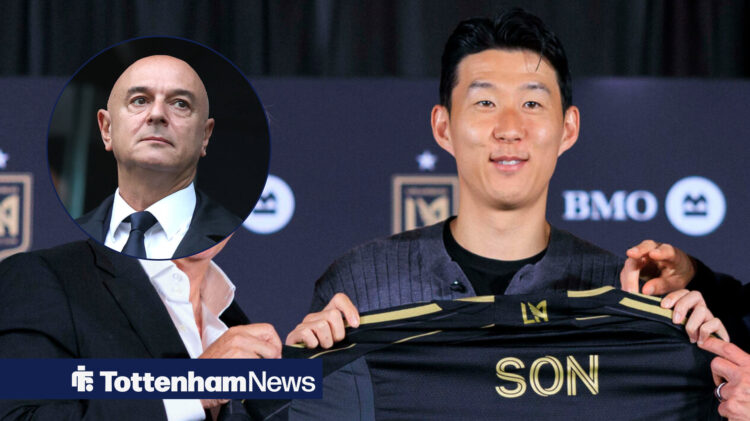Daniel Levy looking at Son Heung-min