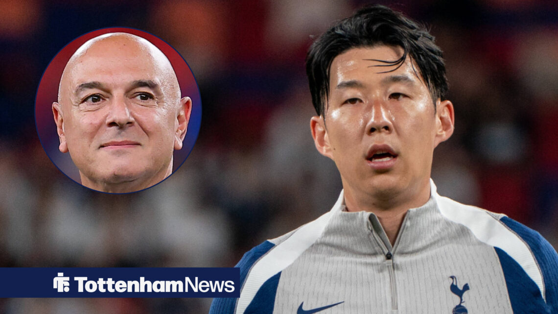 Son Heung-min and Daniel Levy looking pleased