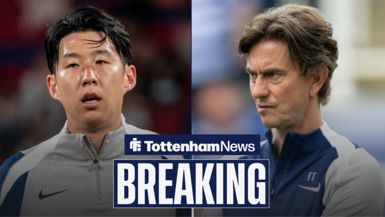 Breaking news with Tottenham winger Son Heung-min and manager Thomas Frank.