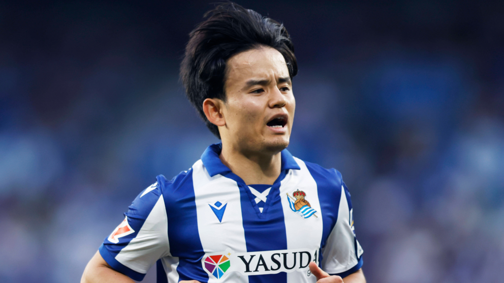Tottenham target Takefusa Kubo in action for Real Sociedad.
