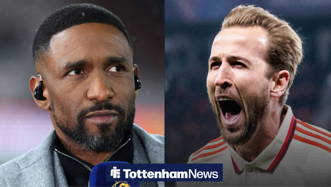 Jermaine Defoe looking at Harry Kane