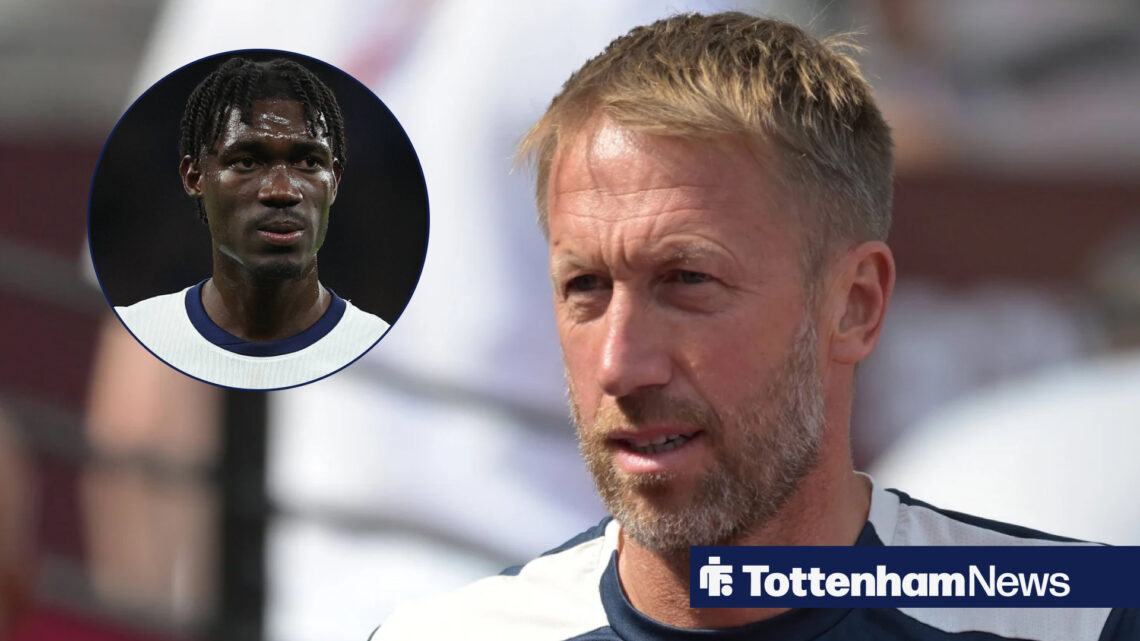 Graham Potter looking at Yves Bissouma