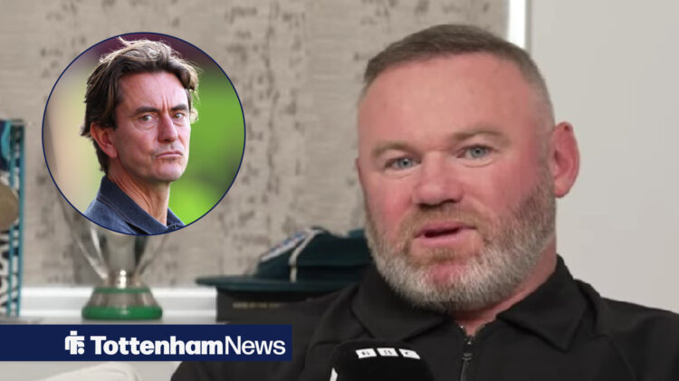 Wayne Rooney in podcast studio with Thomas Frank in circular inset