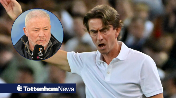 Ally McCoist and Tottenham manager Thomas Frank