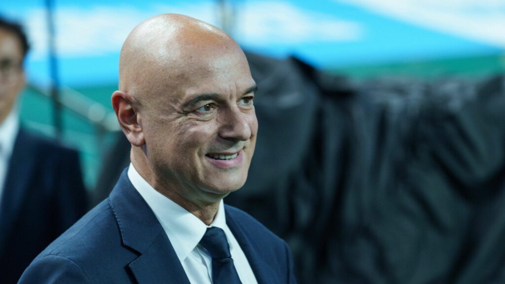 Daniel Levy smiles at Tottenham