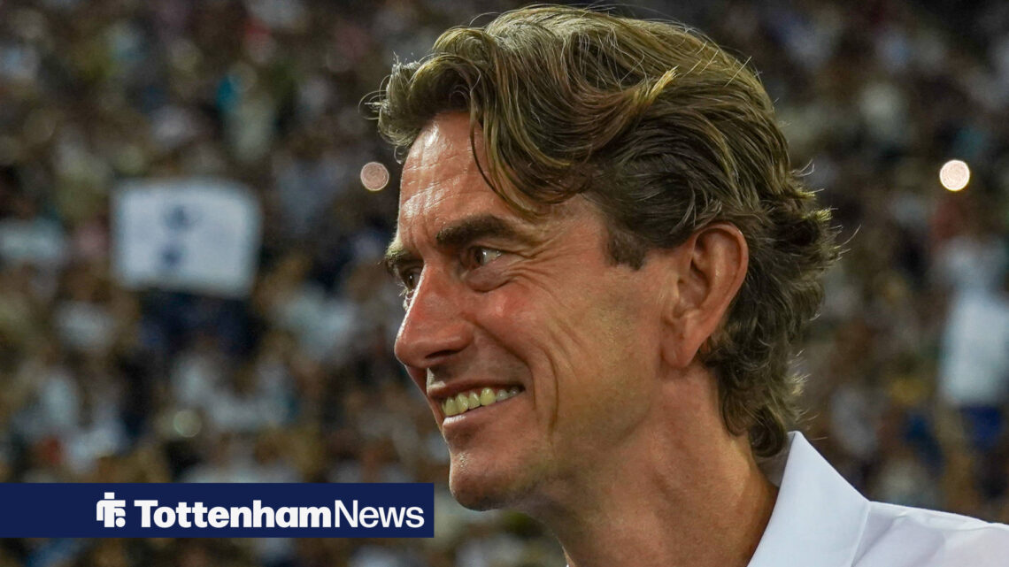 An image of Tottenham boss Thomas Frank.