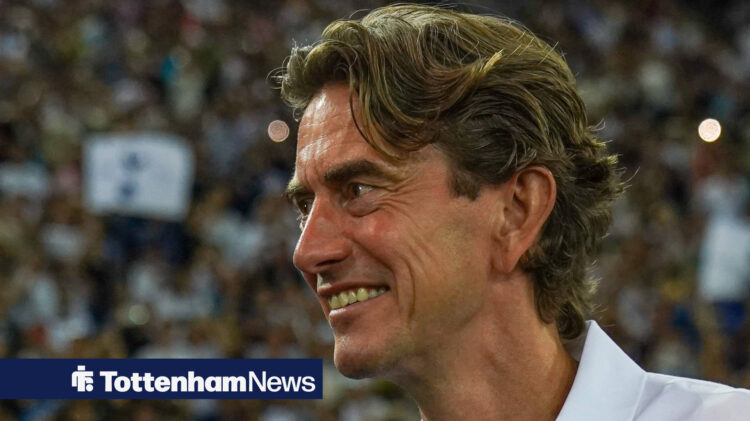 An image of Tottenham boss Thomas Frank.