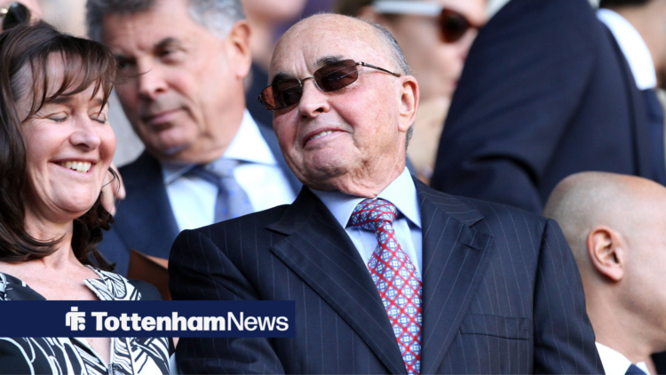 Joe Lewis smiles in the Tottenham stands