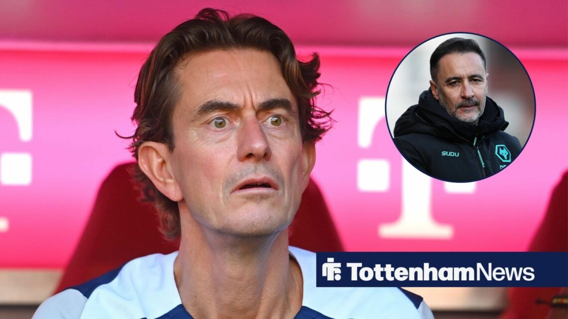 Thomas Frank stares at Vitor Pereira in a circular inset.