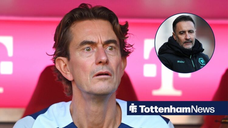 Thomas Frank stares at Vitor Pereira in a circular inset.