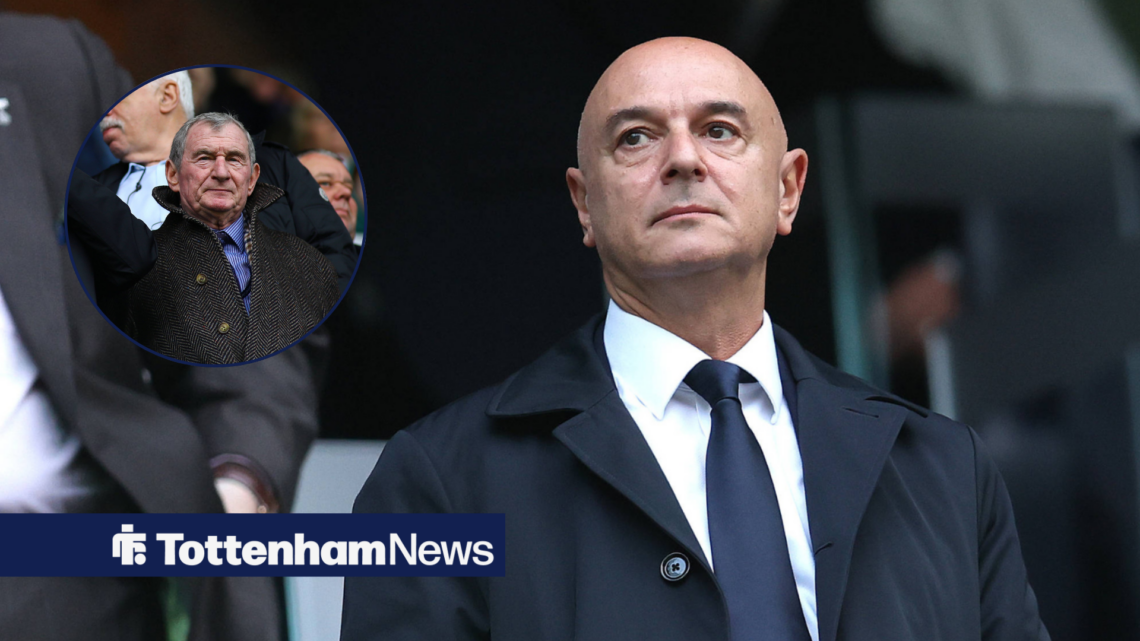 David Pleat looks towards Daniel Levy.