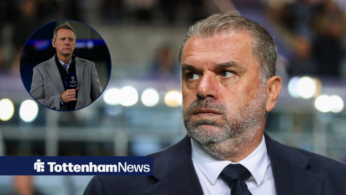 Ange Postecoglou stood alongside a circle inset of Stuart Pearce.