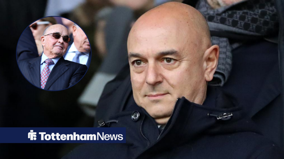 Tottenham chief Daniel Levy, Joe Lewis in inset.
