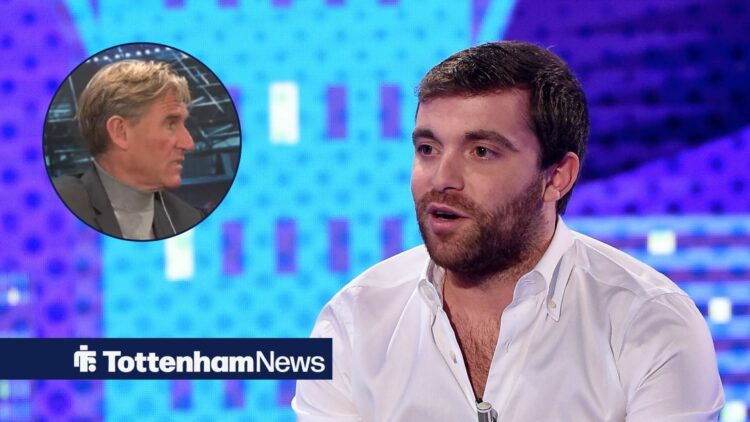 Journalist Fabrizo Romano speaking and Simon Jordan in circular inset