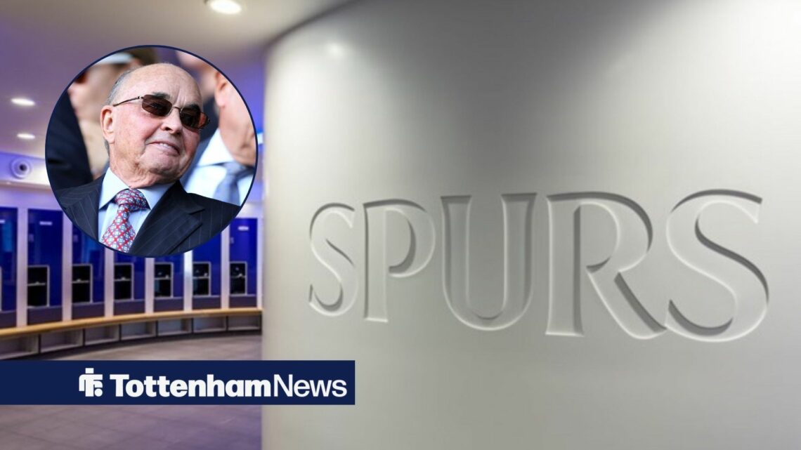 Joe Lewis smiling at Hotspur Way in circular inset