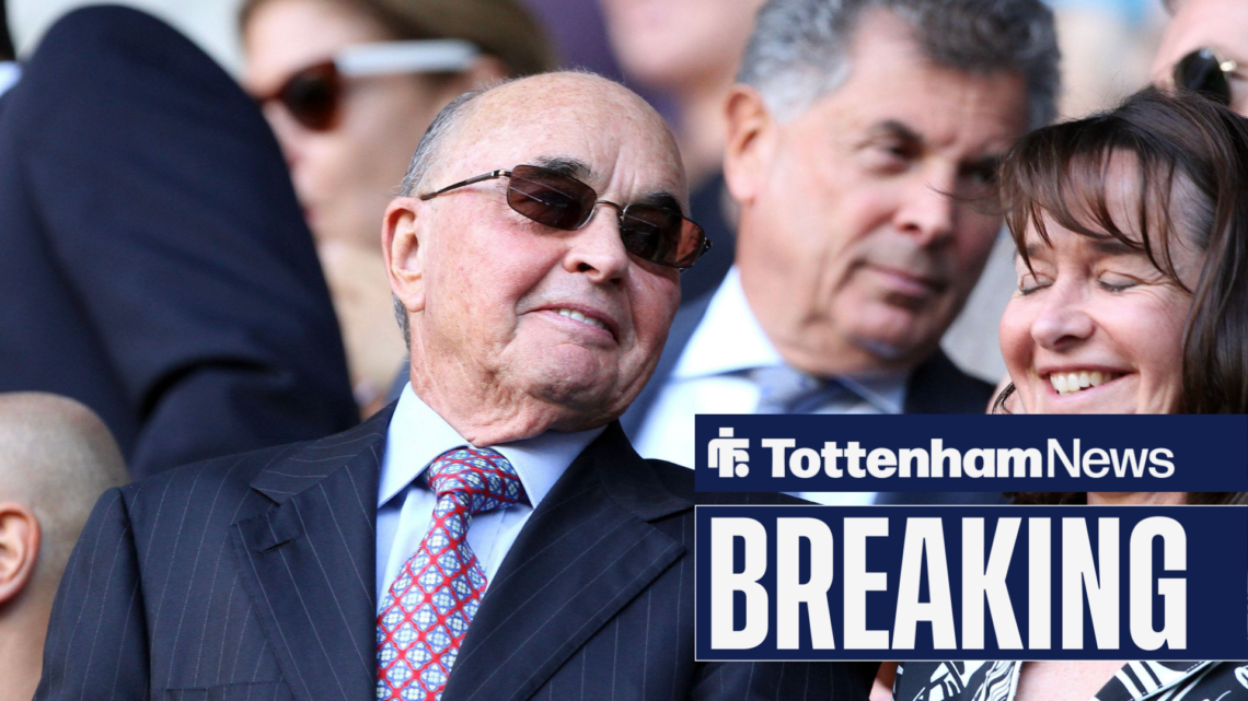 Joe Lewis smiling in the Tottenham stands