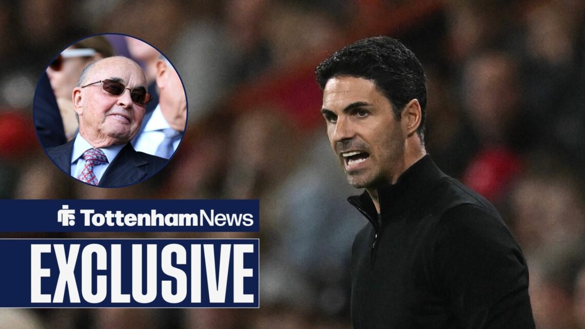 Arsenal manager Mikel Arteta looking furious and Joe Lewis in circular inset