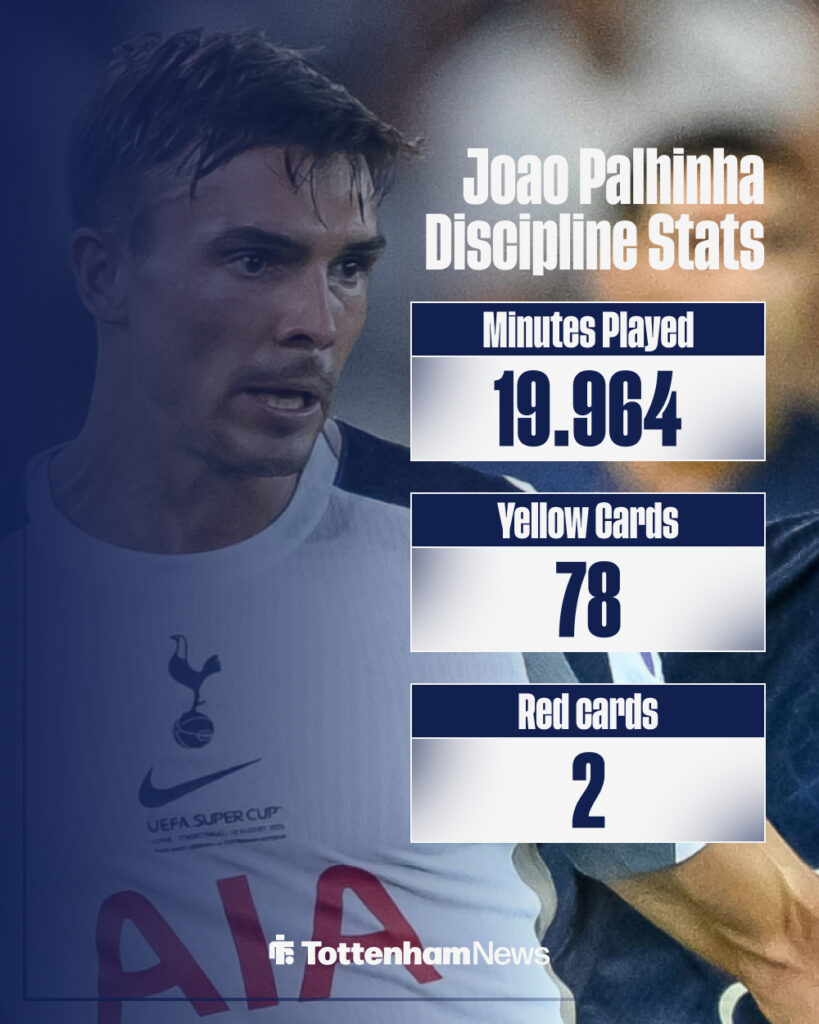 Joao Palhinha career disciplinary stats