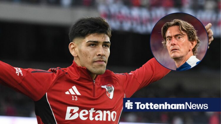 Lautaro Rivero warming up with Thomas Frank looking shocked in circle