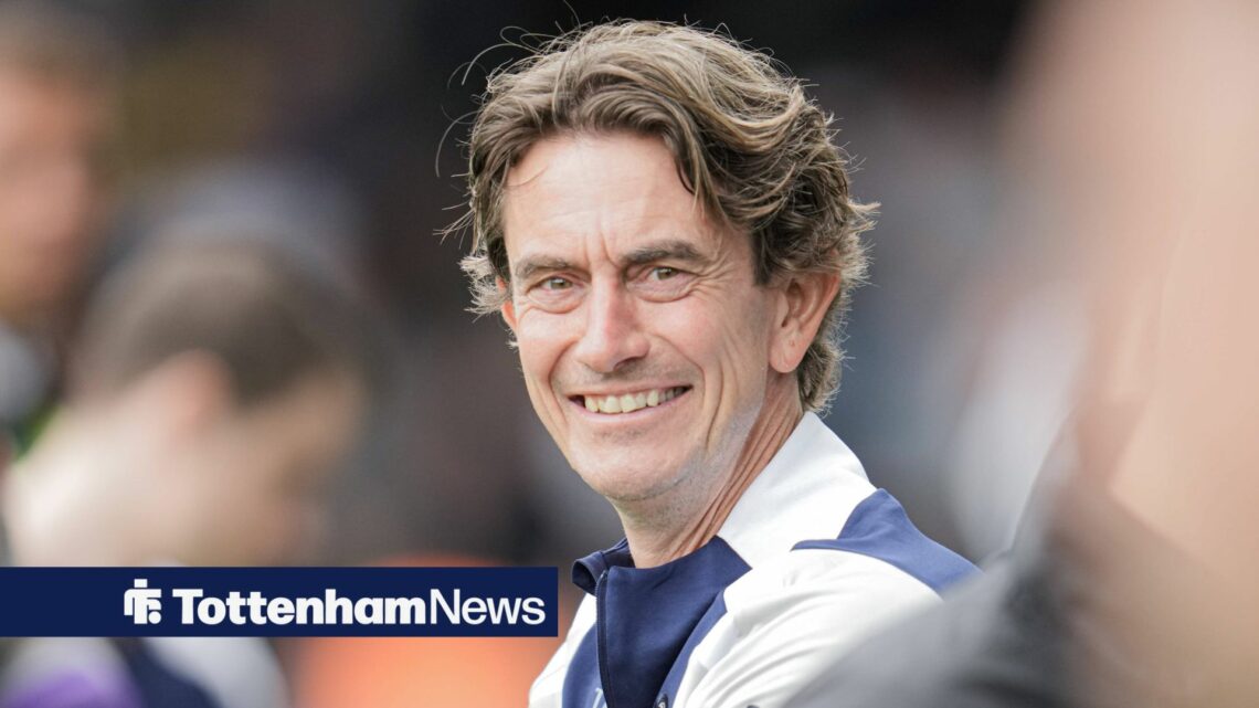 Tottenham manager Thomas Frank smiles