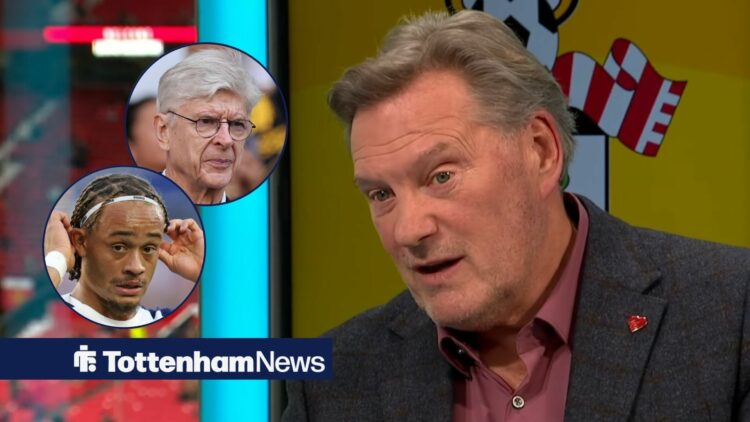 Former Tottenham player and manager Glenn Hoddle with Xavi Simons and Arsene Wenger inset