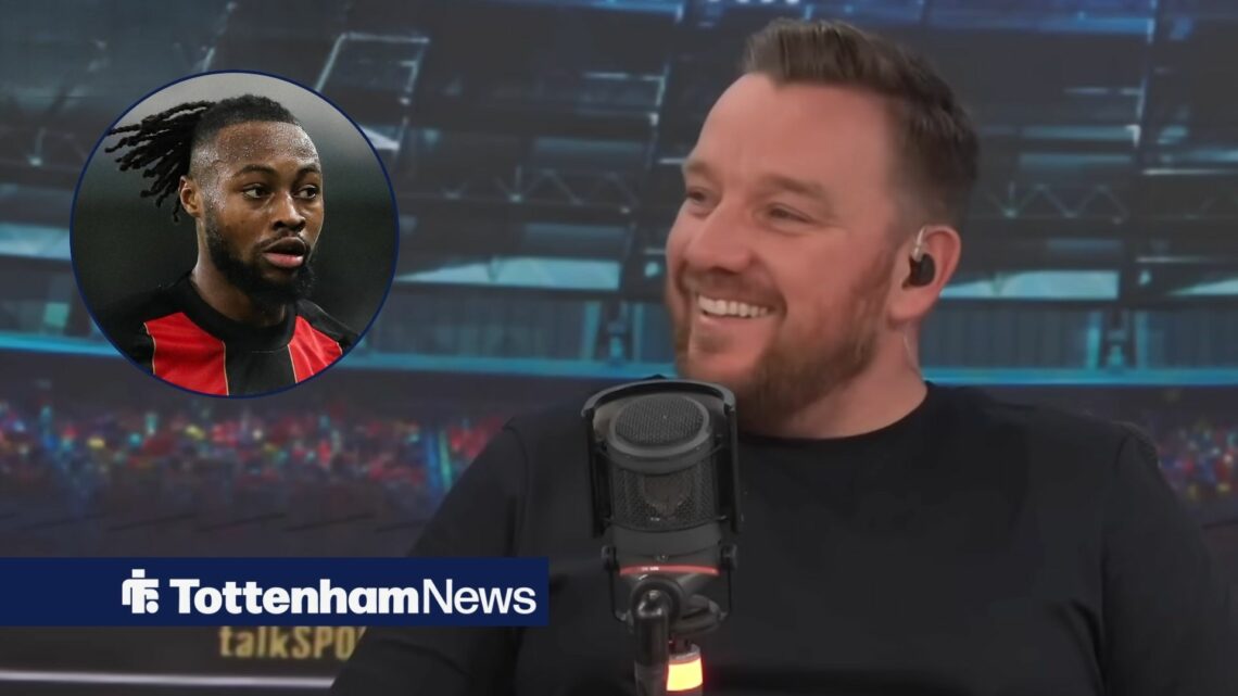 Jamie O'Hara smiling looking towards Antoine Semenyo in a circle inset