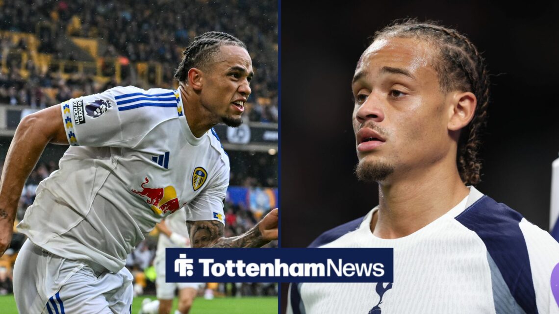 Split image of Noah Okafor on the left and Xavi Simons on the right