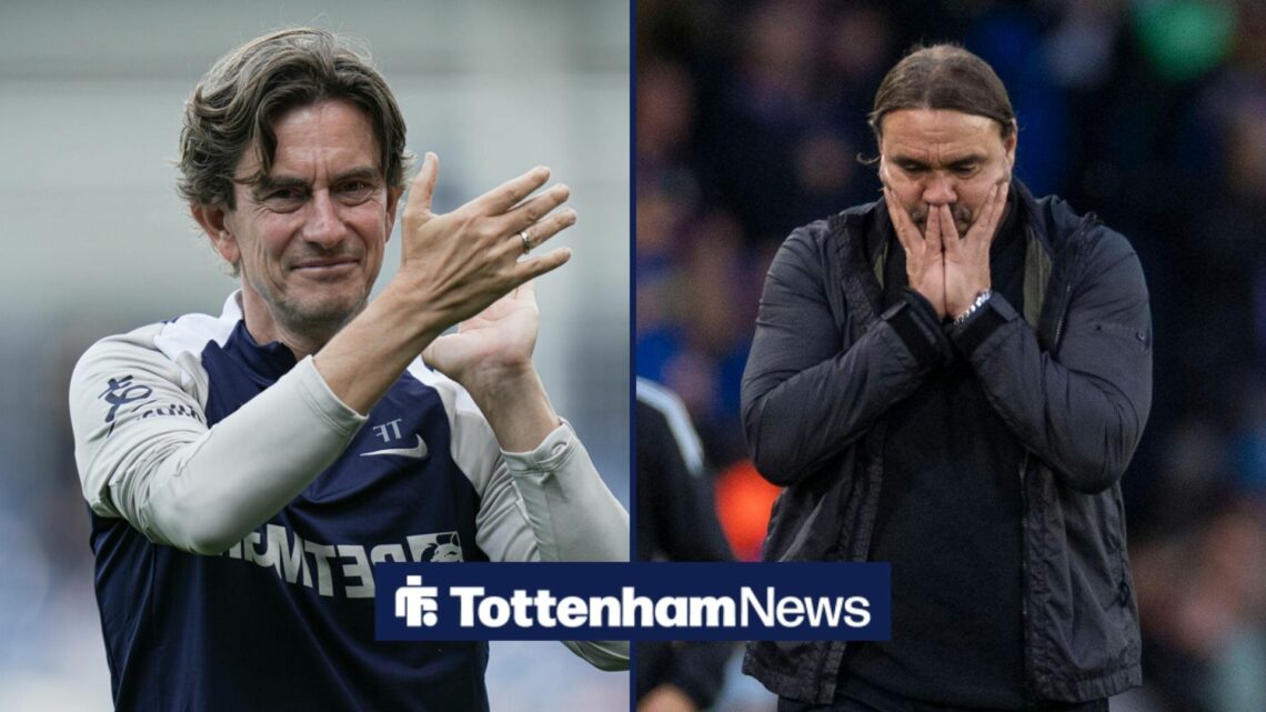 Thomas Frank applauds Daniel Farke.