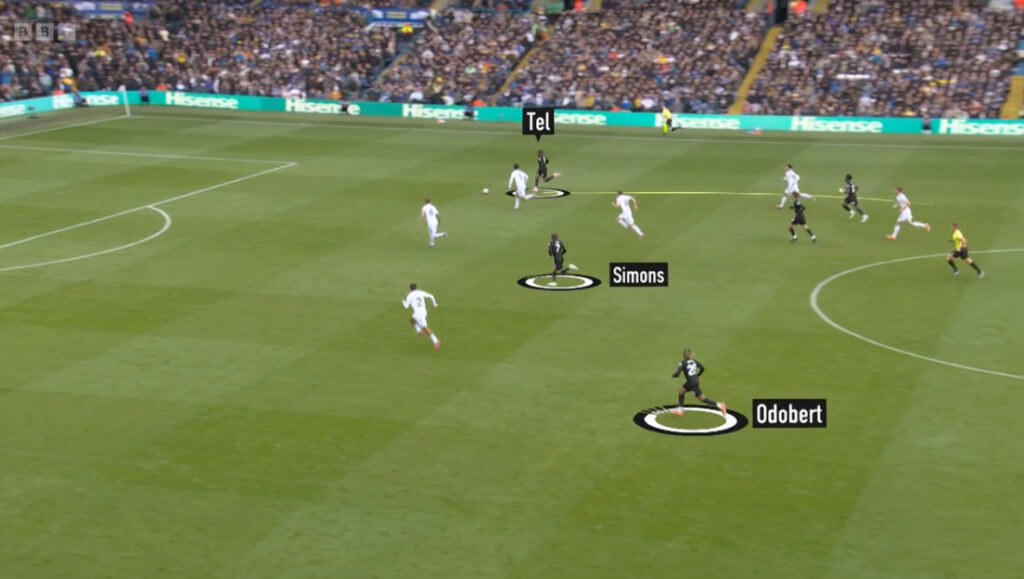 The build-up to Mathys Tel's goal vs Leeds United via MOTD