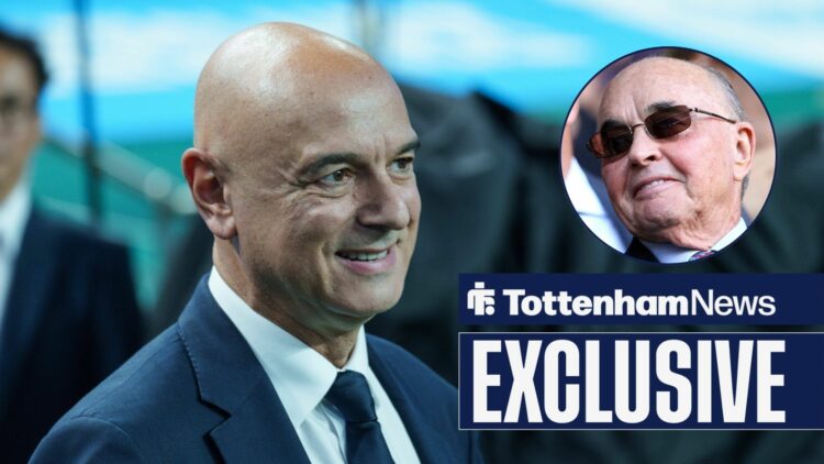 Former Tottenham chairman Daniel Levy and Joe Lewis in circular inset