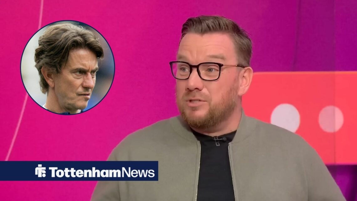 Jamie O'Hara and Tottenham manager Thomas Frank in circular inset