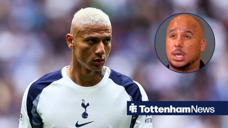 Tottenham striker Richarlison and Gabby Agbonlahor in circular inset