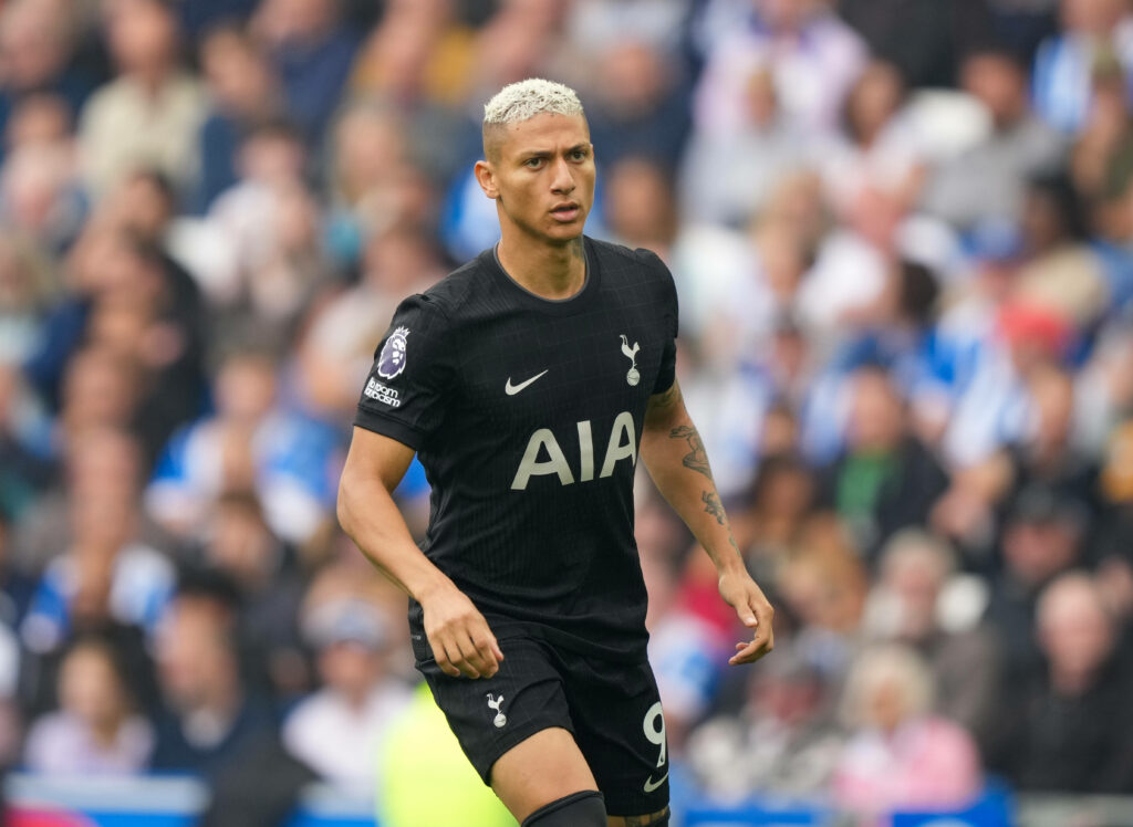 Tottenham striker Richarlison in action during an away game.