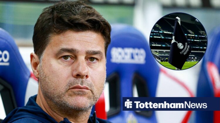 United States national team manager Mauricio Pochettino with Tottenham flag inset
