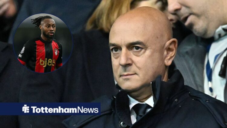 Daniel Levy looking at Antoine Semenyo in circle