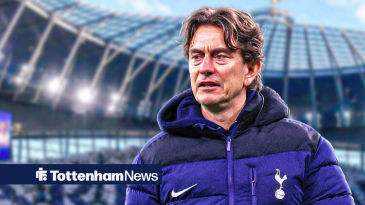 Thomas Frank in a Tottenham jacket