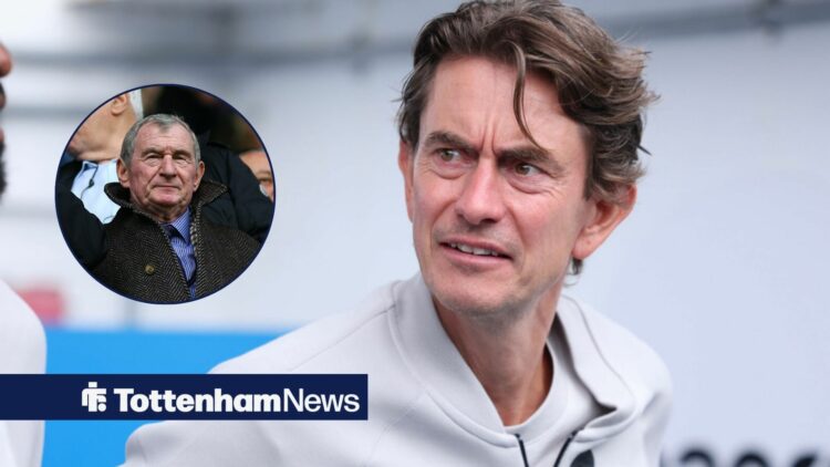 Thomas Frank looks confused at David Pleat in a round overlay