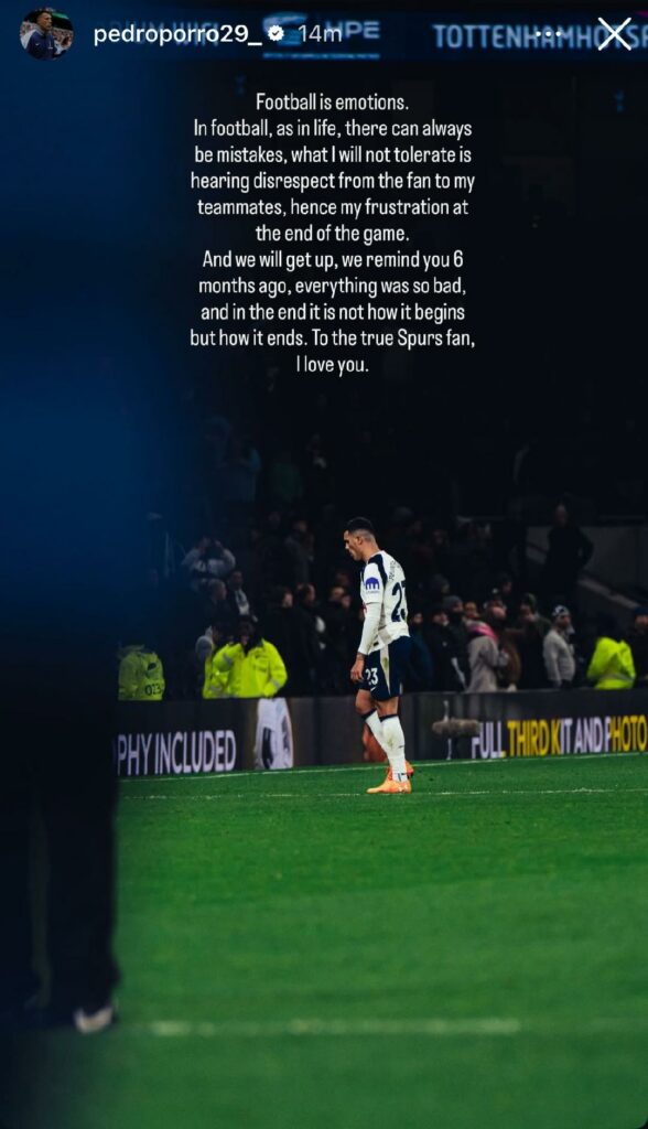 Pedro Porro - Instagram story